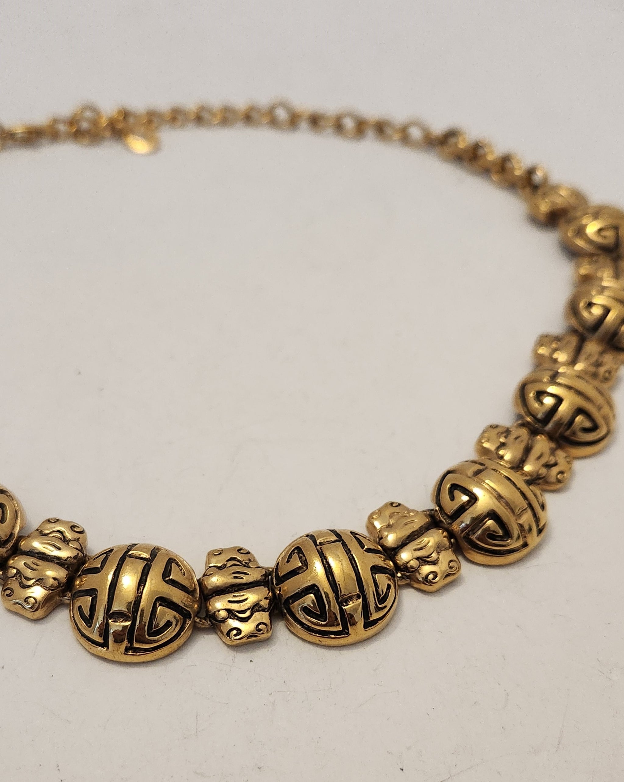 Collier Vintage En Métal Doré Studio M Due Bijoux - Occasion En Bon état