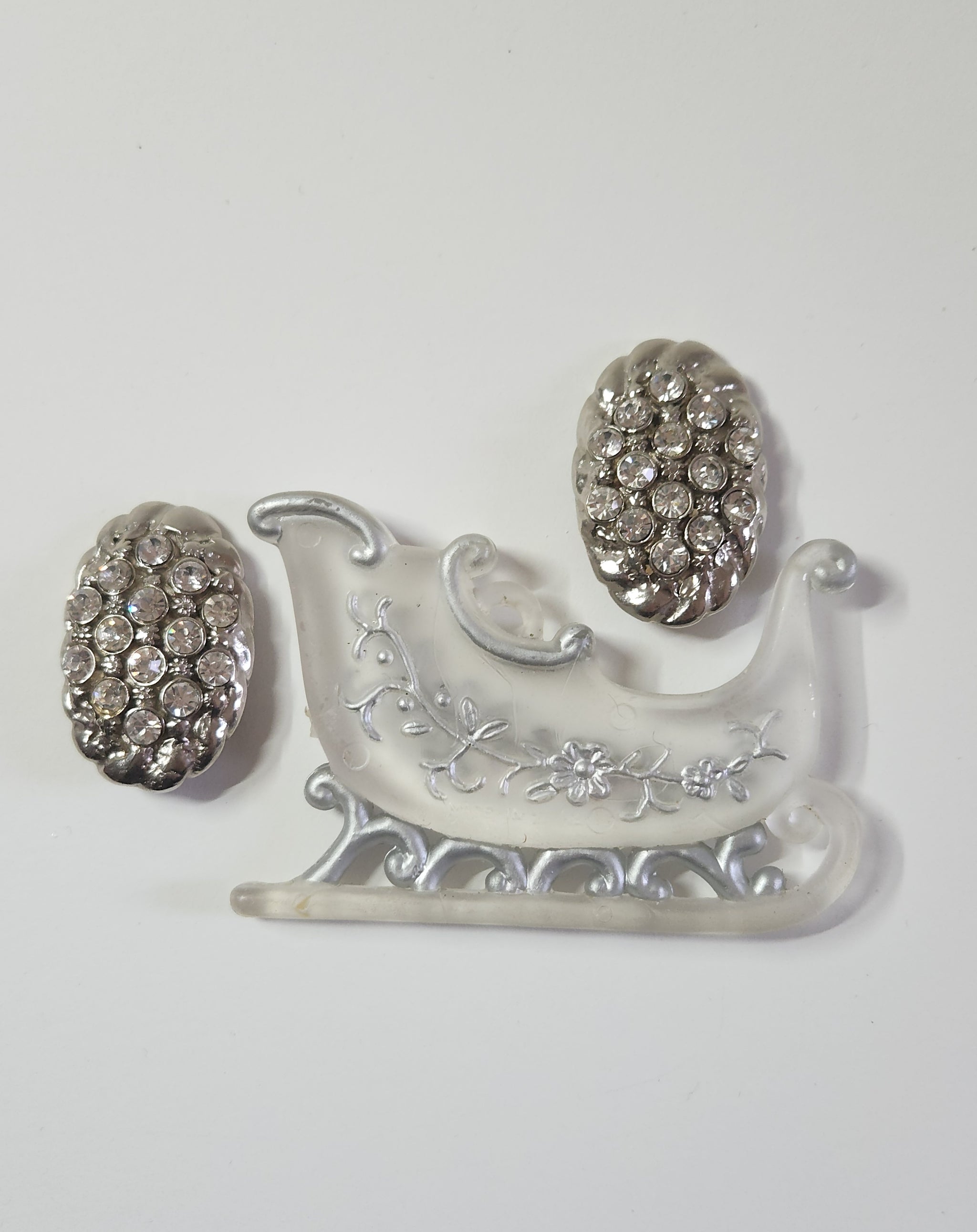 Boucles D'oreilles Vintage Argenté Avec Strass – Style Rétro Chic